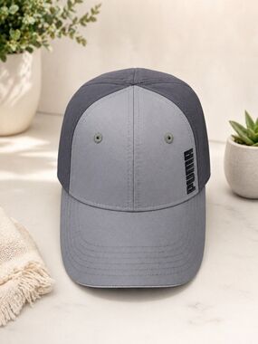 PUMA Two-Tone Gray Baseball Cap, Adjustable.